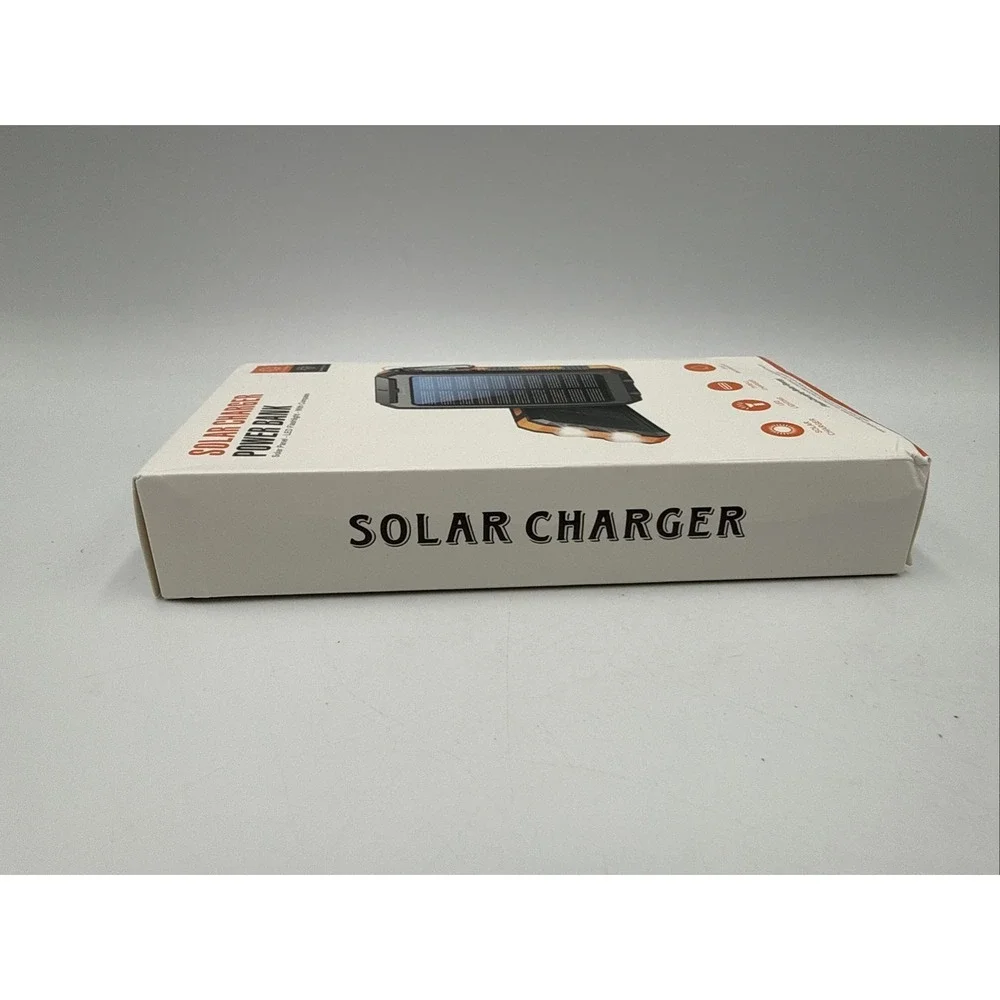 20000mAh Solar Charger Power Bank Waterproof Dual USB Flashlight iPhone/android